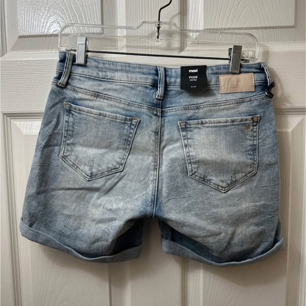 Mavi Pixie Mid Rise Shorts size 24 - Picture 2 of 3